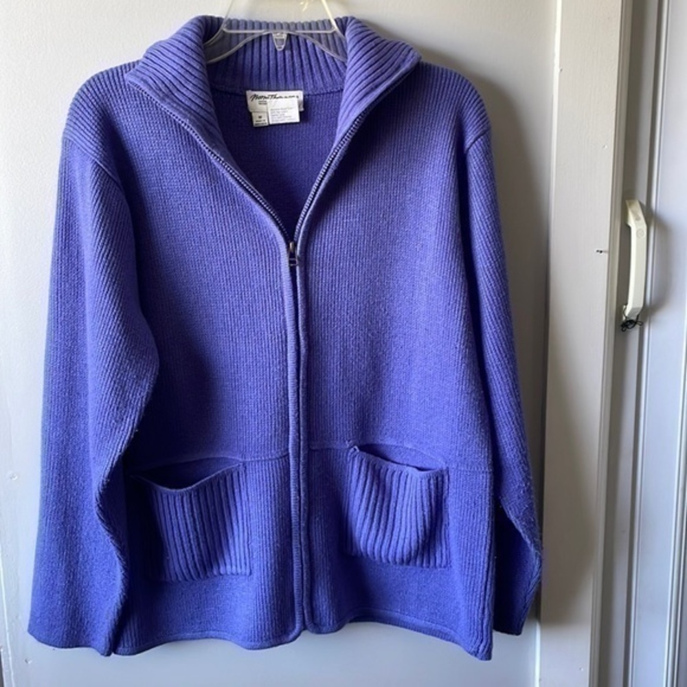 Vintage Norma Thompson sweater with zipper size medium 100% acrylic Used